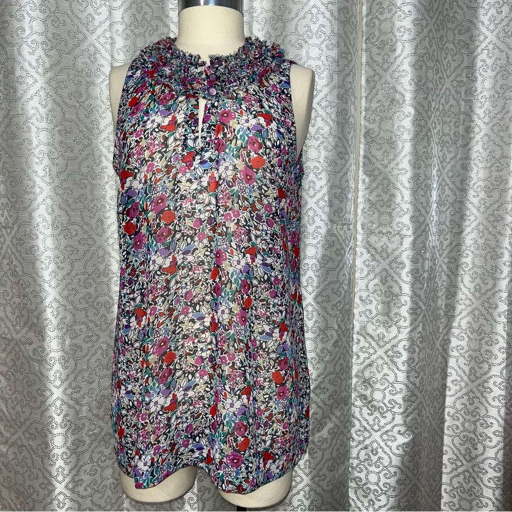 CAbi multi color sheer top tunic T3